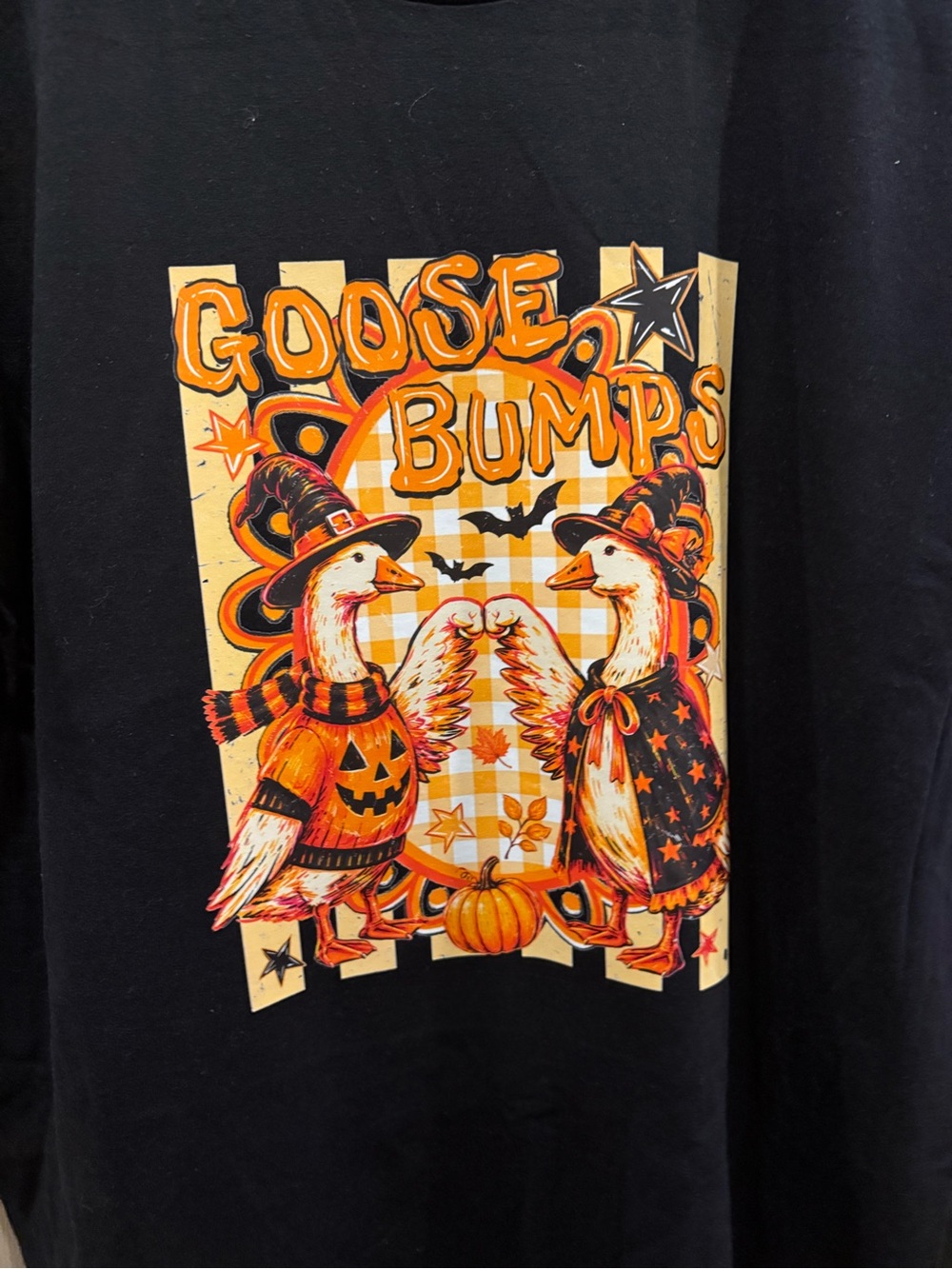 Goosebumps Halloween Goose Costume Tee - Black & Orange